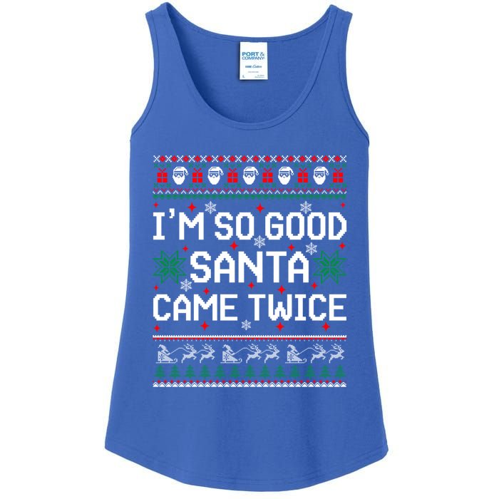 I Am So Good Santa Came Twice Couple Matching Christmas Gift Ladies Essential Tank