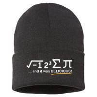 I Ate Some Pi Funny Pi Day & Math Lover Gift Sustainable Knit Beanie