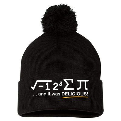 I Ate Some Pi Funny Pi Day & Math Lover Gift Pom Pom 12in Knit Beanie