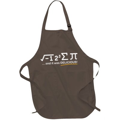 I Ate Some Pi Funny Pi Day & Math Lover Gift Full-Length Apron With Pockets
