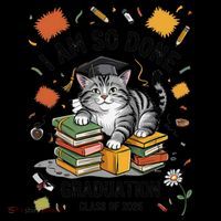 I Am So Done Graduation Cat Class Of 2025 Sweatshirt