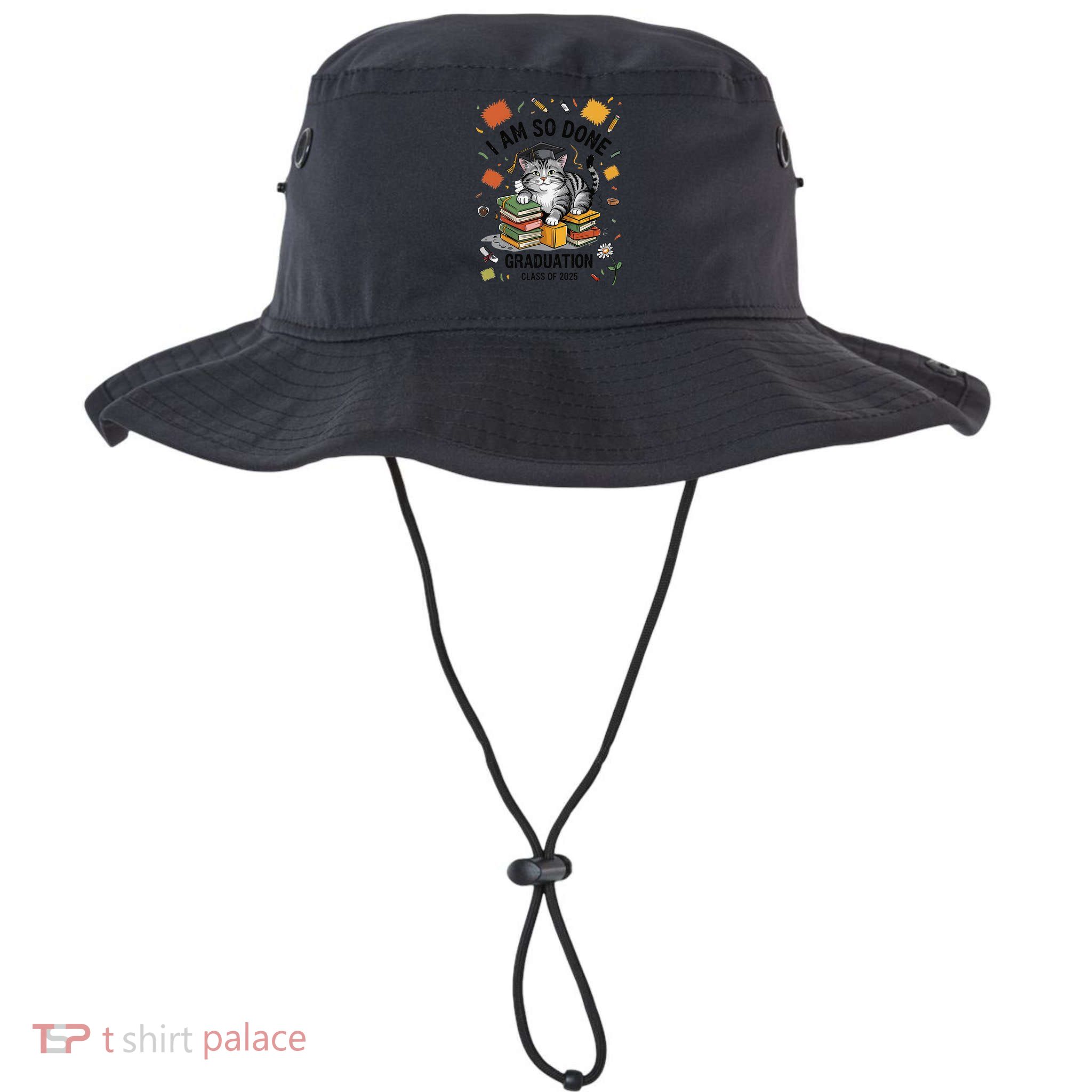 I Am So Done Graduation Cat Class Of 2025 Bucket Hat