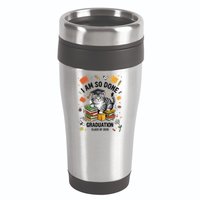 I Am So Done Graduation Cat Class Of 2025 16oz Travel Tumbler