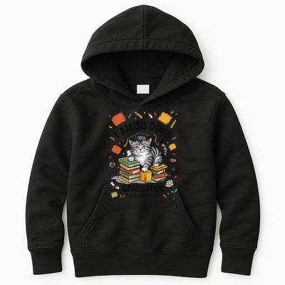 I Am So Done Graduation Cat Class Of 2025 Kids Hoodie