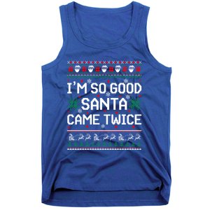 I Am So Good Santa Came Twice Couple Matching Christmas Gift Tank Top