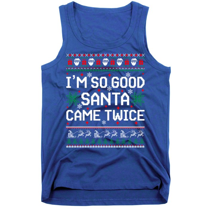 I Am So Good Santa Came Twice Couple Matching Christmas Gift Tank Top