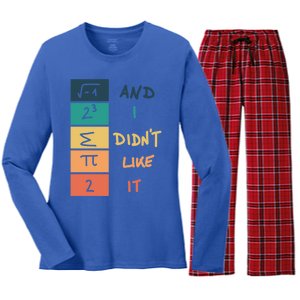 I Ate Some Pie Math Numbers Joke Mathematician Student Geek Gift Women's Long Sleeve Flannel Pajama Set 