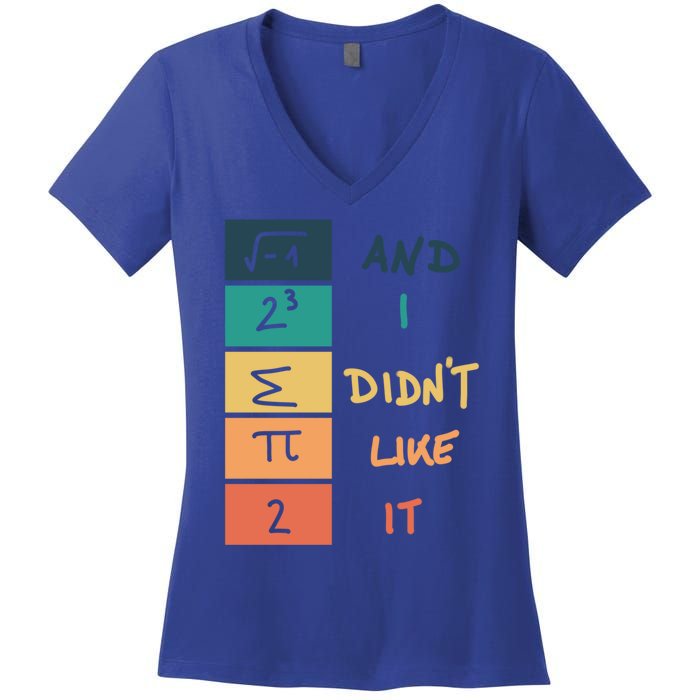 I Ate Some Pie Math Numbers Joke Mathematician Student Geek Gift Women's V-Neck T-Shirt