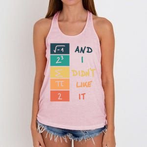 I Ate Some Pie Math Numbers Joke Mathematician Student Geek Gift Women's Knotted Racerback Tank