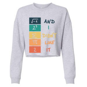 I Ate Some Pie Math Numbers Joke Mathematician Student Geek Gift Cropped Pullover Crew