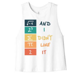 I Ate Some Pie Math Numbers Joke Mathematician Student Geek Gift Women's Racerback Cropped Tank