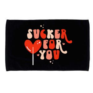 I'm A Sucker For You Candy Heart Love Valentines Day Microfiber Hand Towel