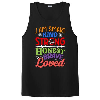 I Am Smart Strong Honest Brave Loved Great Gift PosiCharge Competitor Tank