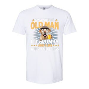 Im A Simple Old Man Im Grumpy And I Like Beer And Dogs Softstyle CVC T-Shirt