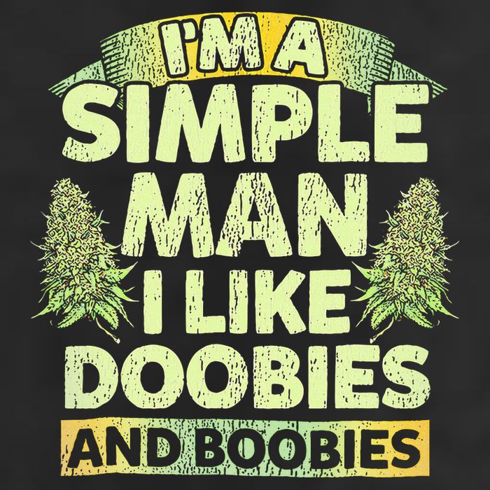 I'm A Simple Man I Like Doobies And Boobies Weed 420 Golf Towel