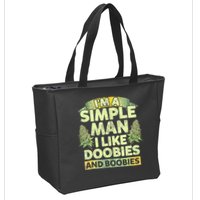 I'm A Simple Man I Like Doobies And Boobies Weed 420 Zip Tote Bag