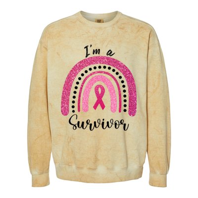 Im a Survivor Breast Cancer Survivor Gifts Colorblast Crewneck Sweatshirt