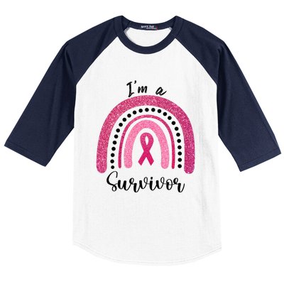 Im a Survivor Breast Cancer Survivor Gifts Baseball Sleeve Shirt