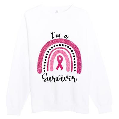 Im a Survivor Breast Cancer Survivor Gifts Premium Crewneck Sweatshirt