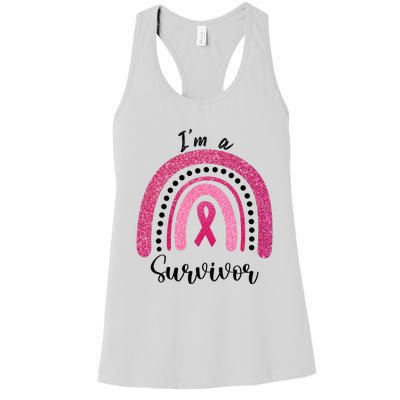 Im a Survivor Breast Cancer Survivor Gifts Women's Racerback Tank