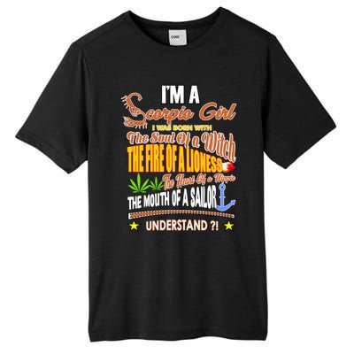 Im A Scorpio Born As Scorpio Funny Scorpio Zodiac Great Gift Tall Fusion ChromaSoft Performance T-Shirt