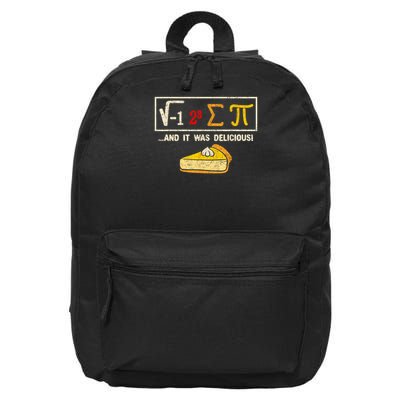 I Ate Some Pie And It Was Delicious Pi Day Math Pun 16 in Basic Backpack