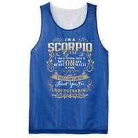 Im A Scorpio Heart On Sleeve Zodiac Sign Birthday Gift Mesh Reversible Basketball Jersey Tank