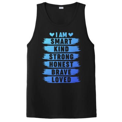 I Am Smart Kind Strong Honest Brave Inspirational Quote Gift PosiCharge Competitor Tank