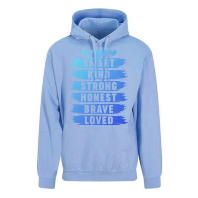 I Am Smart Kind Strong Honest Brave Inspirational Quote Gift Unisex Surf Hoodie