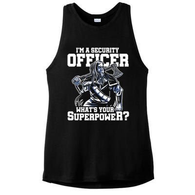 Im A Security Officer Whats Your Superpower Construction Gift Ladies PosiCharge Tri-Blend Wicking Tank