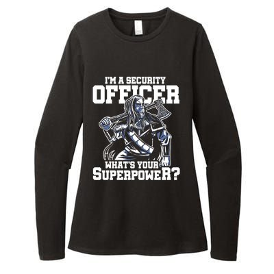 Im A Security Officer Whats Your Superpower Construction Gift Womens CVC Long Sleeve Shirt