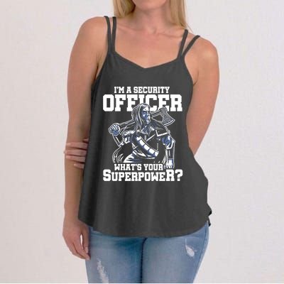 Im A Security Officer Whats Your Superpower Construction Gift Women's Strappy Tank