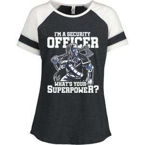 Im A Security Officer Whats Your Superpower Construction Gift Enza Ladies Jersey Colorblock Tee