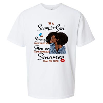 Im A Scorpio Im Stronger Than You Scorpio Birthday Gift Sueded Cloud Jersey T-Shirt