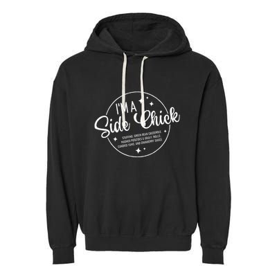 Im A Side Chick Thanksgiving Day Funny Turkey Leg Autumn Garment-Dyed Fleece Hoodie