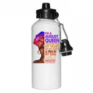 Im A September Black Virgo Libra Queen Birthday Funny Gift Aluminum Water Bottle