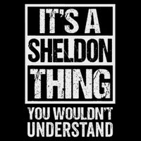 It's A Sheldon Thing You Wouldn't Understand First Name Baby Bodysuit