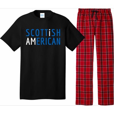 I Am Scottish American Gift Scotland And America Pride Gift Pajama Set