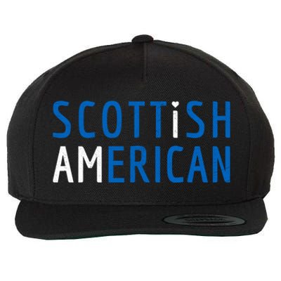 I Am Scottish American Gift Scotland And America Pride Gift Wool Snapback Cap