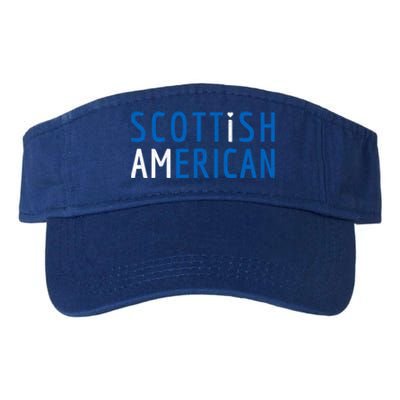 I Am Scottish American Gift Scotland And America Pride Gift Valucap Bio-Washed Visor