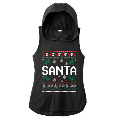 I Am So Good Santa Came Twice Couples Matching Christmas Ladies PosiCharge Tri-Blend Wicking Draft Hoodie Tank