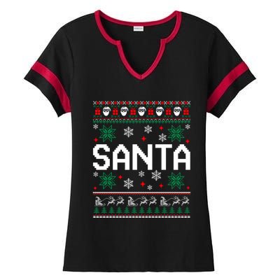 I Am So Good Santa Came Twice Couples Matching Christmas Ladies Halftime Notch Neck Tee