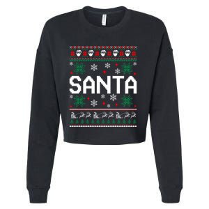 I Am So Good Santa Came Twice Couples Matching Christmas Cropped Pullover Crew