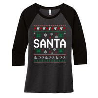 I Am So Good Santa Came Twice Couples Matching Christmas Women's Tri-Blend 3/4-Sleeve Raglan Shirt