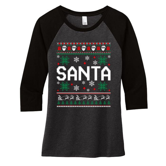 I Am So Good Santa Came Twice Couples Matching Christmas Women's Tri-Blend 3/4-Sleeve Raglan Shirt