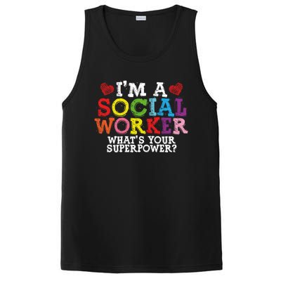 I'm A Social Worker What's Your Superpower Social Worker Cute Gift PosiCharge Competitor Tank