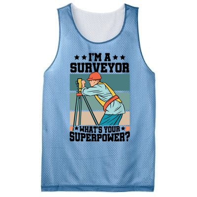 Im A Surveyor Whats Your Superpower Construction Meaningful Gift Mesh Reversible Basketball Jersey Tank