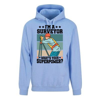 Im A Surveyor Whats Your Superpower Construction Meaningful Gift Unisex Surf Hoodie