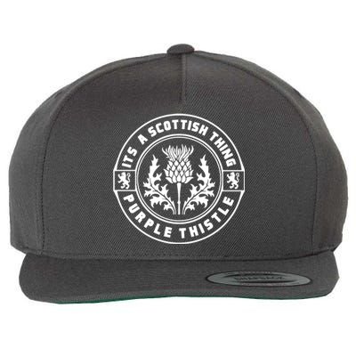 ItS A Scottish Thing Purple Thistle Wool Snapback Cap