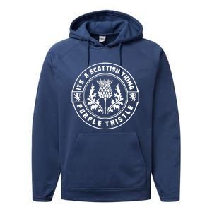 ItS A Scottish Thing Purple Thistle Performance Fleece Hoodie